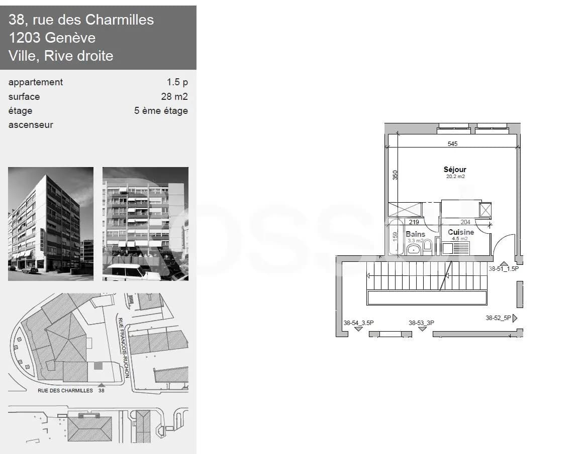 Genève, Charmilles, Rue des Charmilles 38 - Image 2