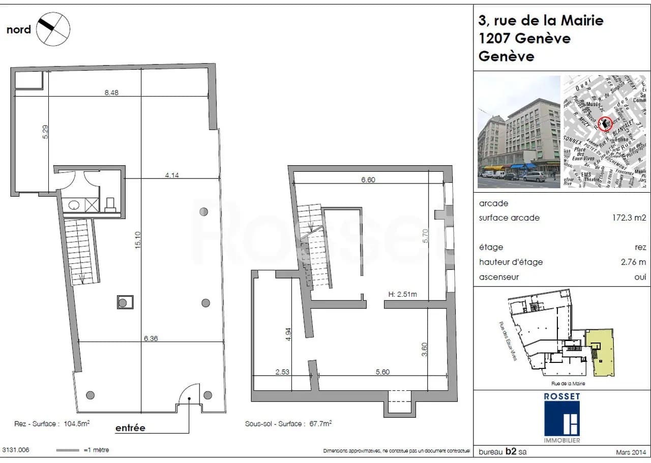 Genève, Genève centre, Rue Mairie 3 / Eaux-Vives 12 - Image 2
