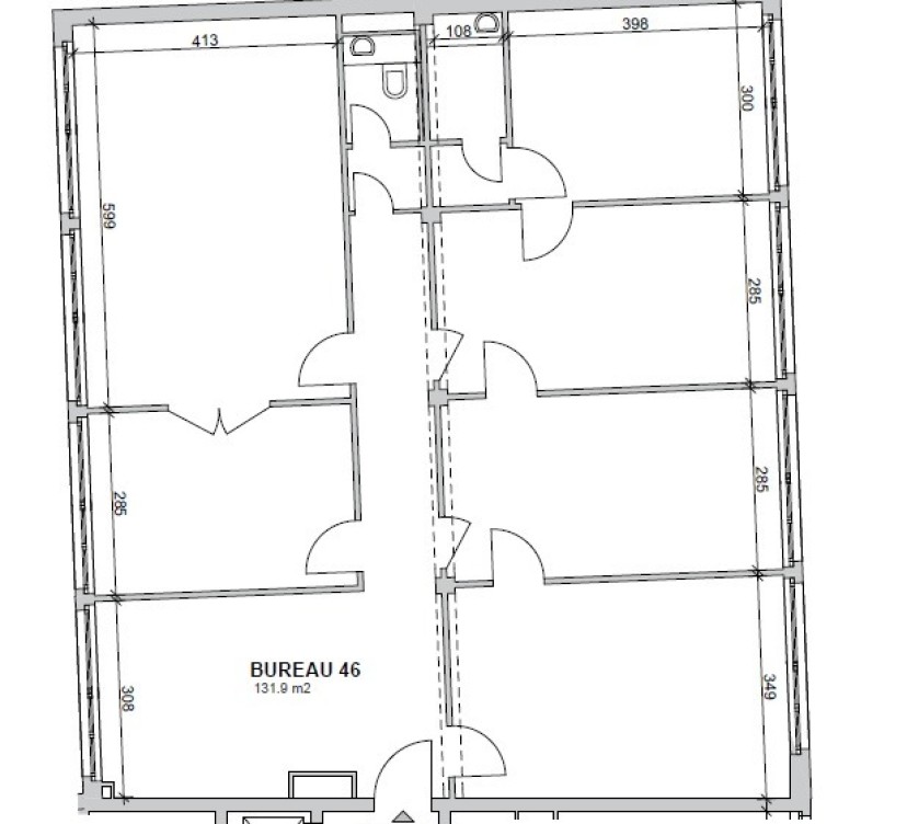 Bureaux d\'env. 132 m2 au 4ème étage Offices of approx. 132 m2 on the 4th floor