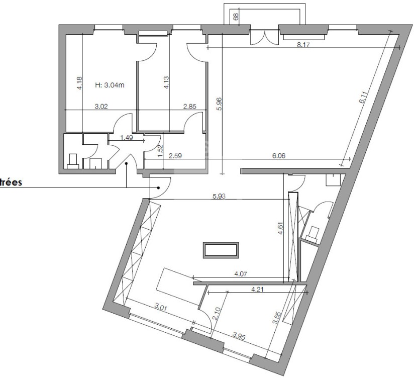 Bureau d\'environ 135 m2 au 2ème étageOffice of approximately 135 m2 on the 2nd floor