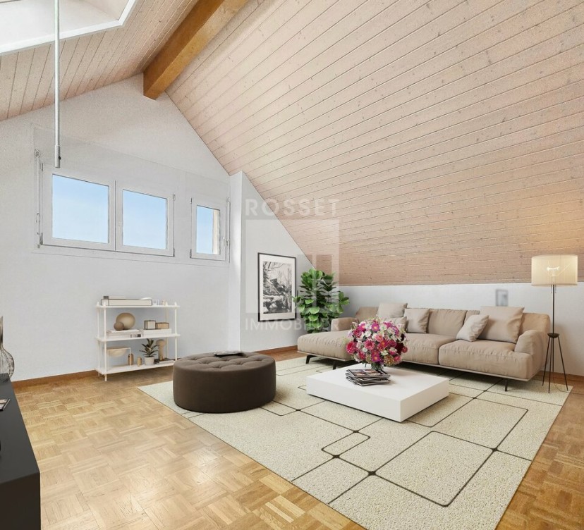 Appartement attique 3.5 pièces au 2ème étage