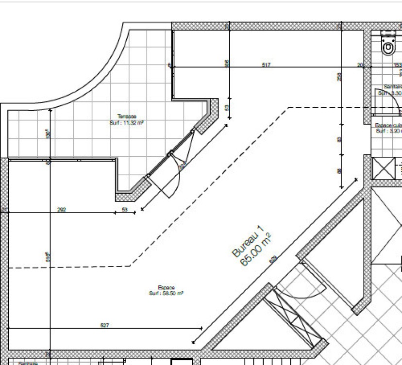Bureaux d\'env. 65 m² en attiqueAttic offices of approx. 65 m²
