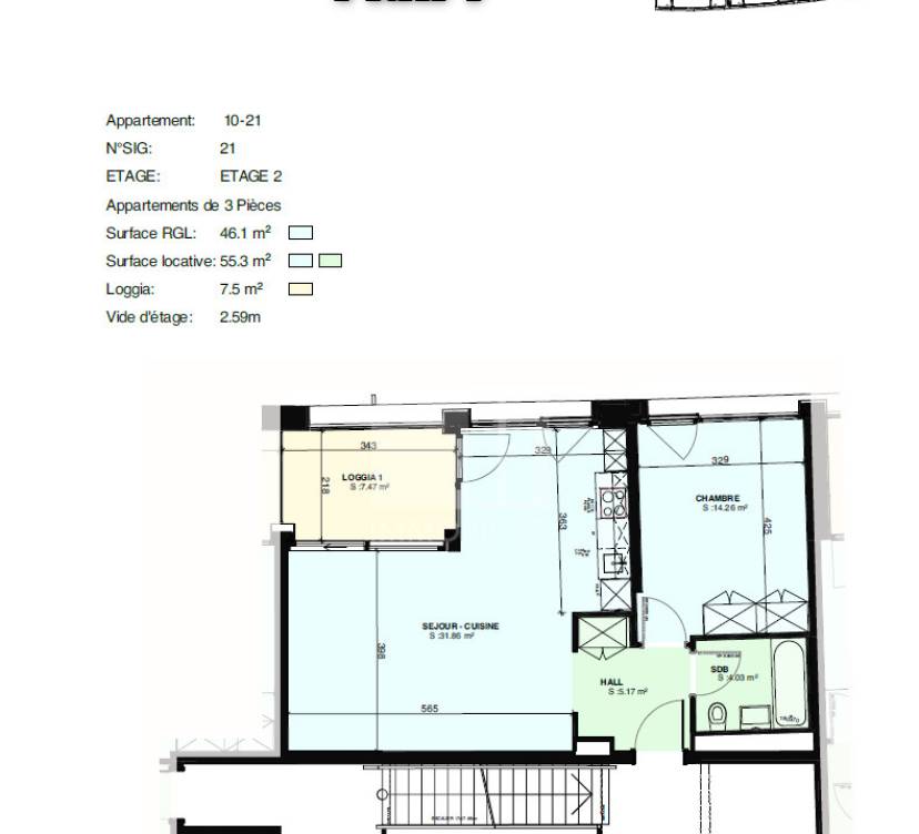 Appartements neufs de 3, 4 et 5 piècesLoyers dans le descriptif