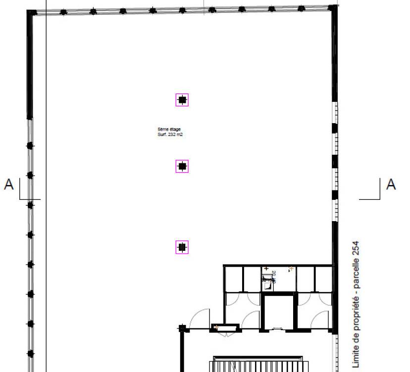 Bureaux d\'env. 241 m² au 5ème étageOffices of approx. 241 m² on the 5th floor