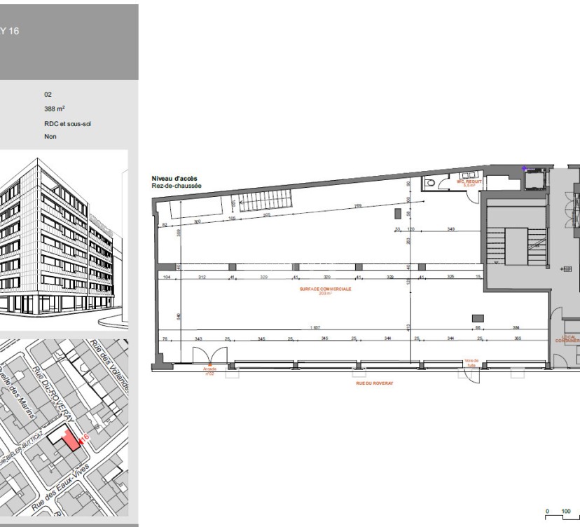 Arcade d\'environ 388 m² dont 179 m² au sous-solArcade of approx. 388 m², 179 m² of which in the basement