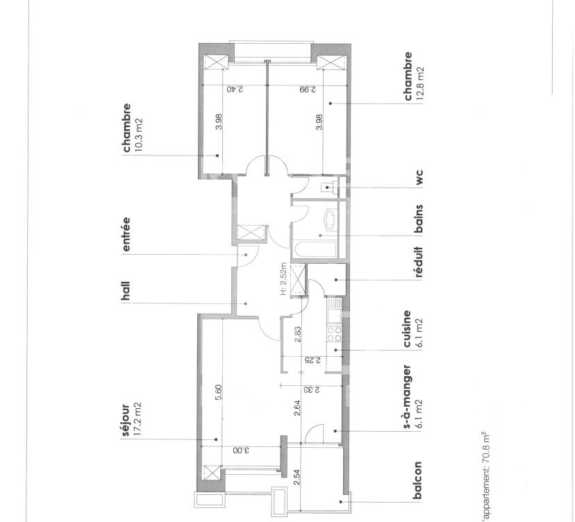 Dans la verdure, bel appartement de 4 pièces au 1er étage