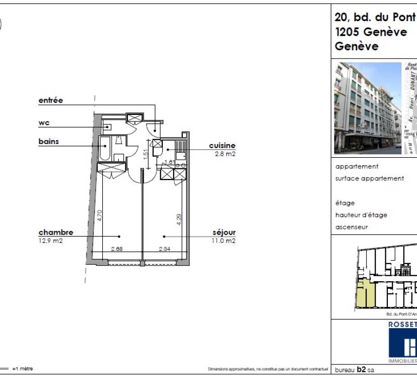 Appartement de 2.5 pièces au 4ème étage