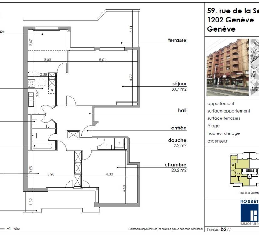 Appartement de 4 pièces au 7ème étage d\'env. 105 m2